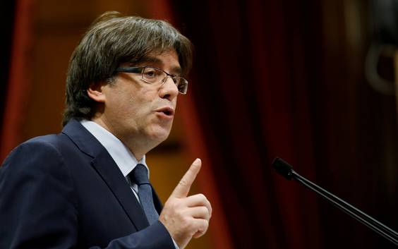 Catalaanse leider Puigdemont in Brussel