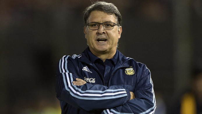 Gerardo Martino als bondscoach van Argentinië.