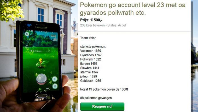 Pokemon Go Account Level 23 Kopen Dat Wordt Dan 500 Euro Bizar Ad Nl