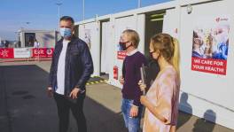 Jeroen ondersteunt het COVID-19-testdorp op Brussels Airport