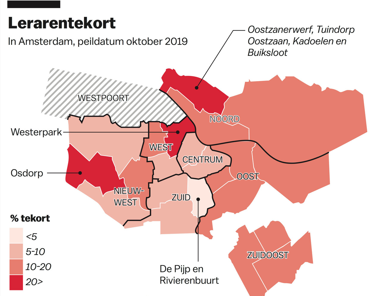 kaart amsterdam osdorp Hier is het lerarentekort het grootst in Amsterdam | Het Parool