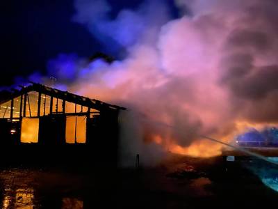 Clubgebouw Hamelandse Ruiters ‘s nachts uitgebrand