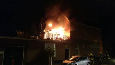 Grote brand in woning Groesbeeksedwarsweg in Nijmegen