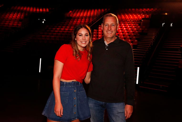 Marie en Gert Verhulst tijdens de afscheidsshow van Samson & Gert. 