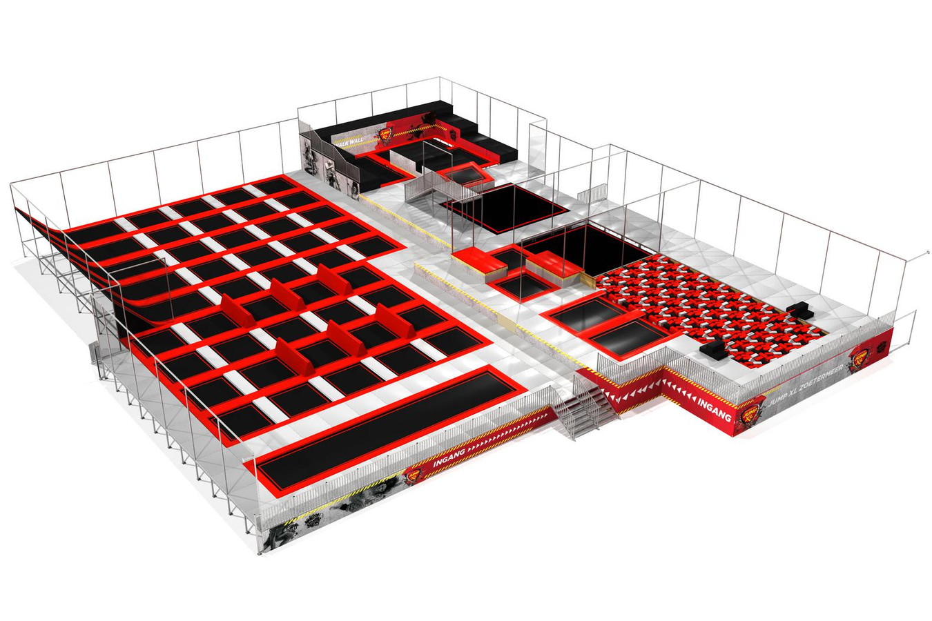 Op naar de opening van springpark Jump XL Foto AD.nl