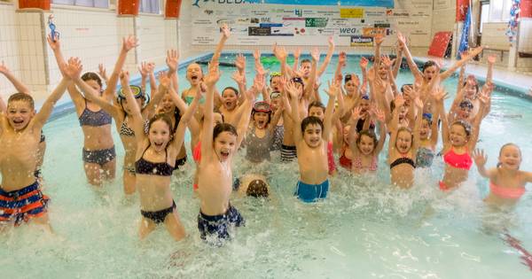Mini-zwemfeest in zwembad Dol-Fijn