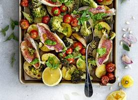 Rode mul met broccoli & citroenpesto