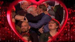 Kisscam tijdens opnames '30 Jaar VTM' met Nathalie Meskens