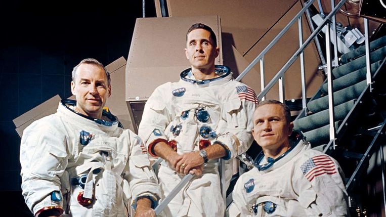 Jim Lovell, Bill Anders en Frank Borman.