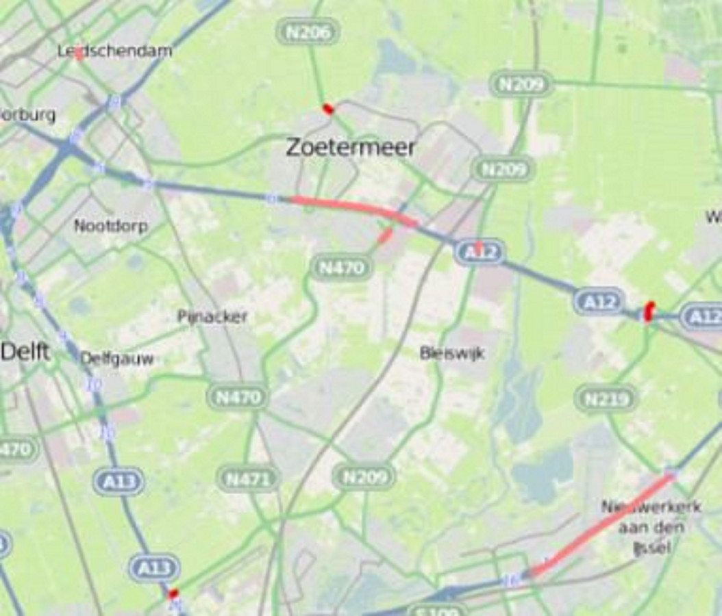 File op A12 UtrechtDen Haag na aanrijding Foto AD.nl