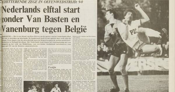 In Zeeland Opende Marco Van Basten Zijn Oranje Account Amateurvoetbal Pzc Nl