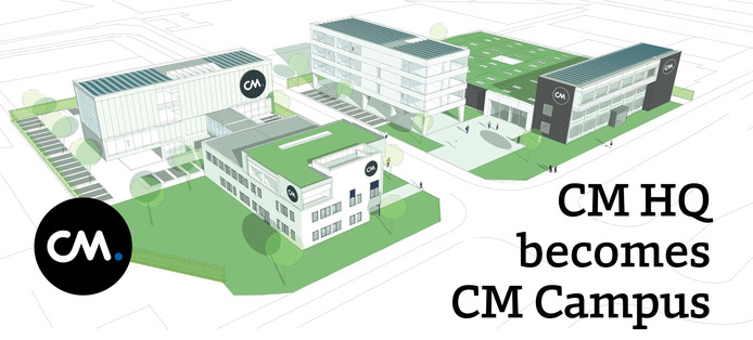 Een impressie van de cluster van gebouwen die straks op de Konijnenberg staan.