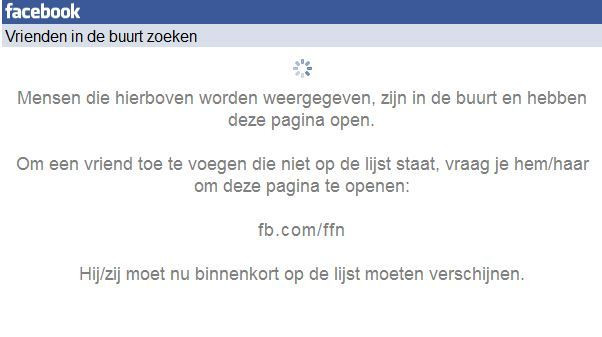 Facebook vrienden zoeken in de buurt