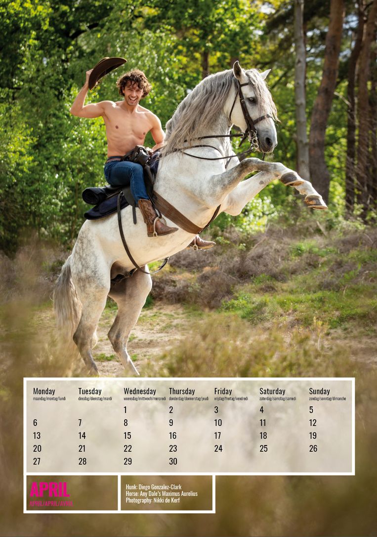 De Horse and Hunkkalender hangt vooral op maneges Het Parool