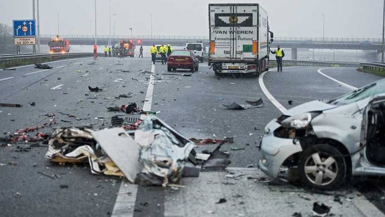 extreem drukke avondspits door dodelijk ongeval a20 het parool