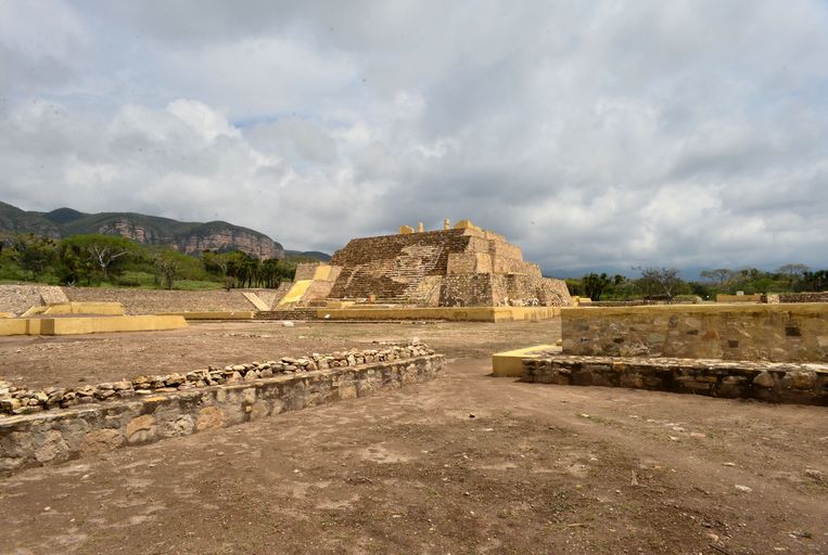 De archeologische site van Ndachjian-Tehuacan in Puebla.