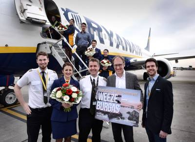 Nieuwe  bestemming: Ryanair vliegt  vanaf Weeze naar Bulgarije