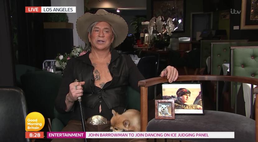 Mickey Rourke in Good Morning Britain