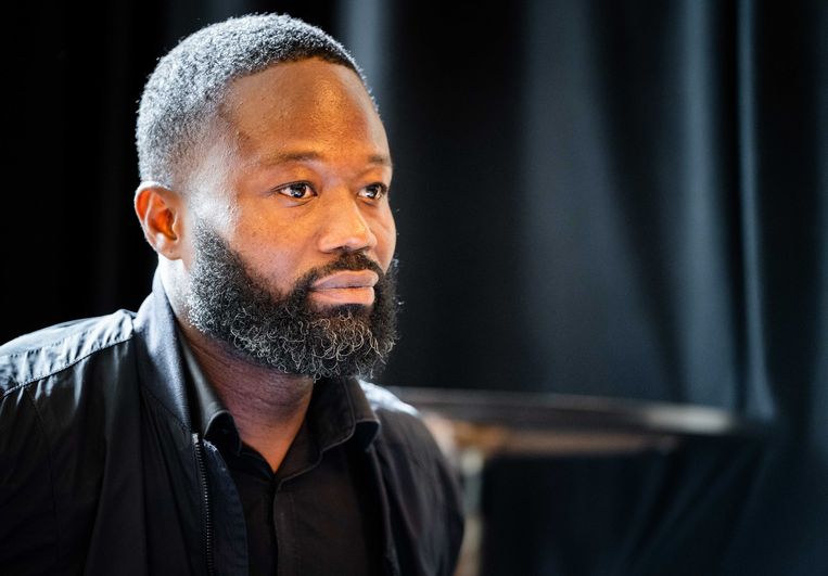 Jerry Afriyie: ‘Laten we vooropstellen dat de Tien Geboden nooit voor de witte dominante groep hebben gegolden. Nederland heeft ongestraft jarenlang zwarte mensen beroofd.’ Beeld ANP