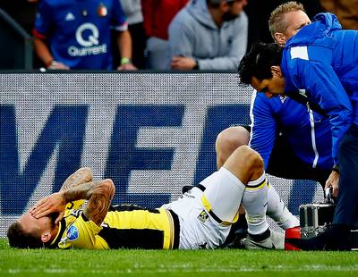 Complicatie bij beenbreuk Matavz; ook schade aan enkelbanden spits Vitesse