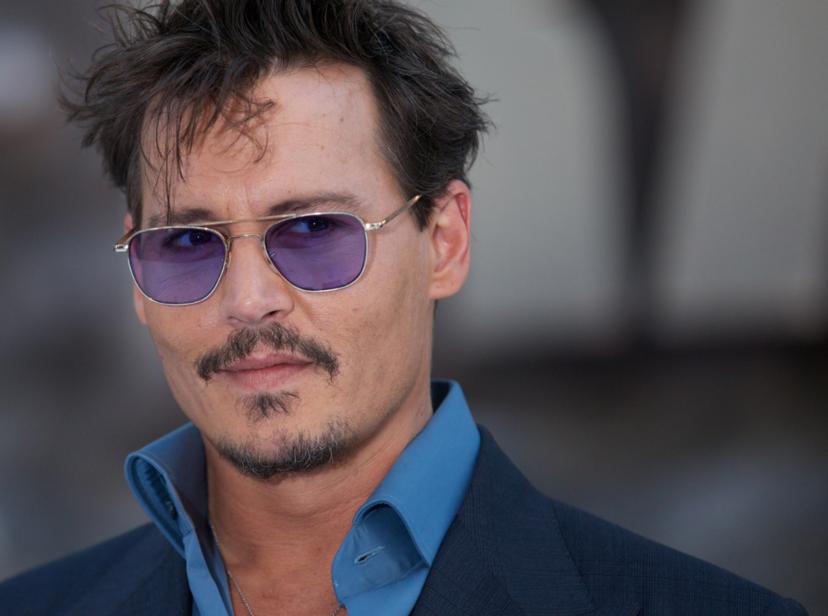 Johnny Depp met zonnebril