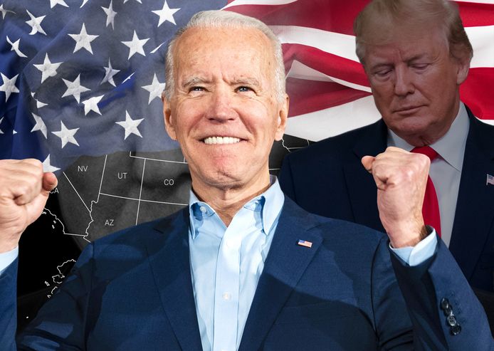 De race lijkt gelopen met Biden aan kop in het merendeel van de resterende staten.