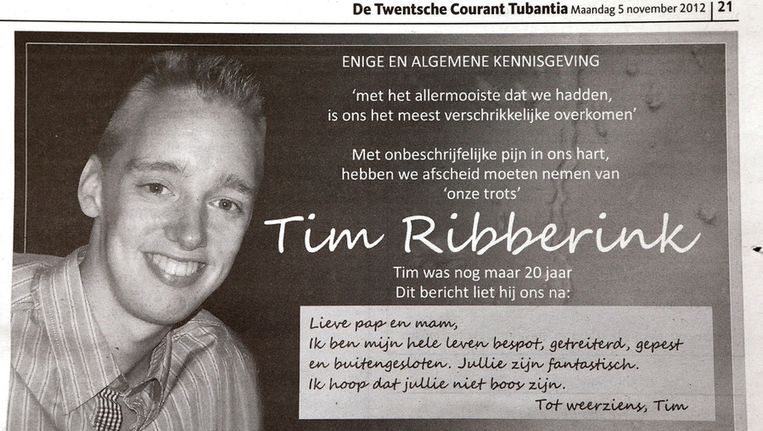 VARA doet intern onderzoek naar omstreden reportage over Tim Ribberink - Volkskrant