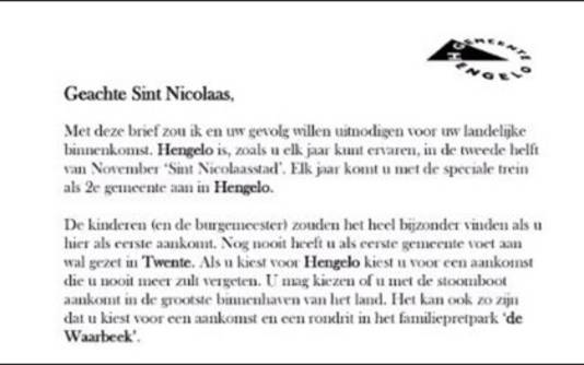 Landelijke Intocht Van Sinterklaas Niet In Hengelo Hengelo Tubantia Nl