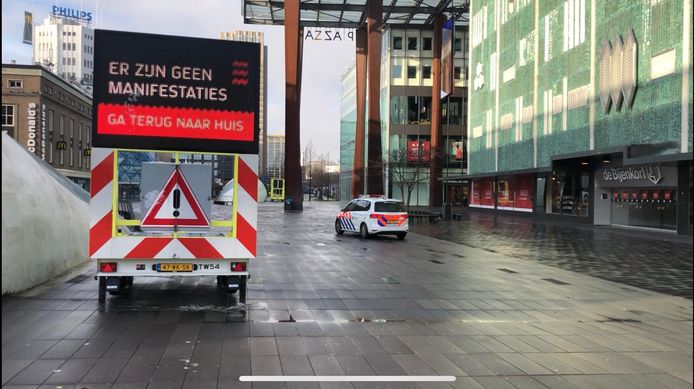 Zondagochtend was het nog rustig in de binnenstad van Eindhoven.