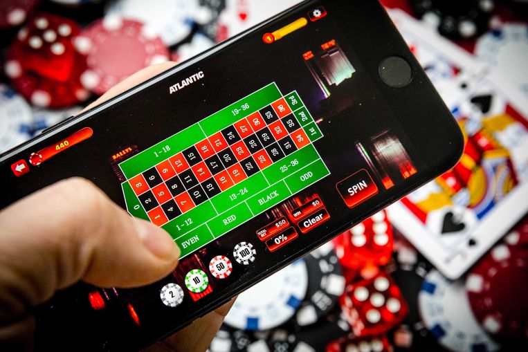 Een telefoon met een online casino.