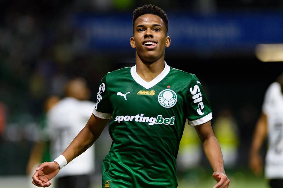 Palmeiras v Ceará - Copa Betano do Brasil 2025 Allianz Parque SÃO PAULO, BRAZIL - MAY 22: Estêvão Willian of Palmeiras celebrates his goal during the Copa Betano do Brasil 2025 match between Palmeiras and Ceará at Allianz Parque on May 22, 2025 in São Paulo, Brazil. (Riquelve Nata / SPP) (Photo by PsnewZ /  Photo News) ! Only Belgium ! / © Photo News