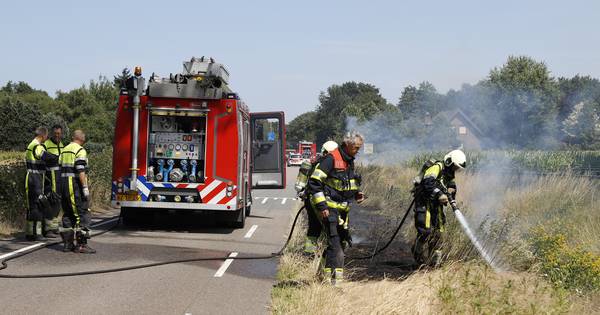 Deze bermen langs de Volkelseweg in Mill zijn ook in brand gestoken