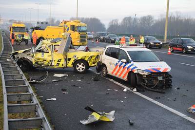 Politie: Trucker die hulpvoertuigen plette op A4 was levensgevaarlijk
