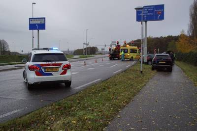 Kop-staartbotsing bij verkeerslichten in Wehl