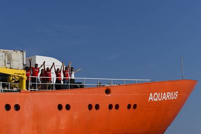 Uit zee gepikte migranten van Aquarius-boot gaan naar vijf Europese landen