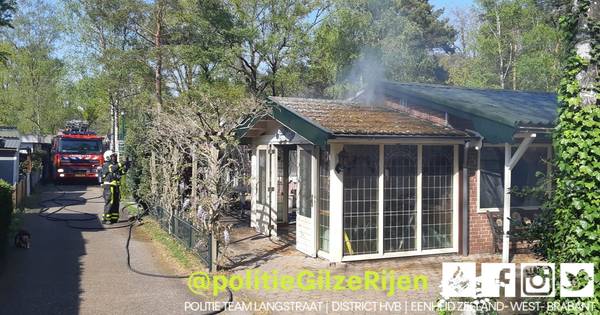 Chalet op camping Heidelust in Molenschot in brand, politie denkt aan brandstichting.