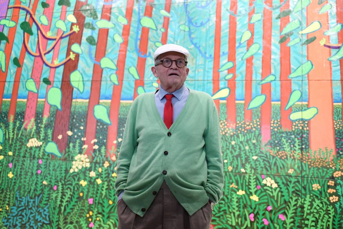David Hockney bleef altijd schaamteloos zichzelf, ook in zijn manier van kleden