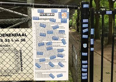 Protest tegen KNVB bij Vijverberg