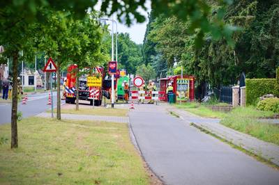 Nordhornsestraat in Denekamp afgesloten door gaslek