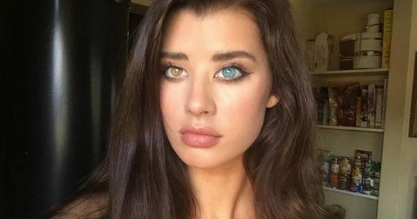 Sexy Model Met Verschillende Kleuren Ogen Verovert Instagram