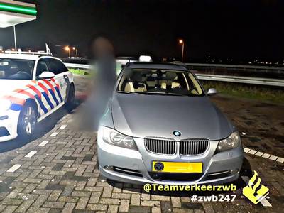 Automobilist scheurt met 228 km/u langs politie op A59 bij Terheijden