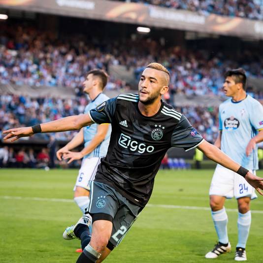 Hakim Ziyech na zijn doelpunt tegen Celta de Vigo