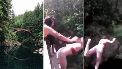 Tiener die vriendin van 15 meter hoge brug duwde pleit schuldig