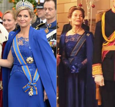 Koningsblauwe jurk Máxima duikt op in mierzoete Netflixfilm