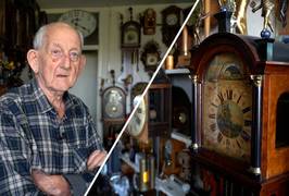Gerrit (86) zet zijn klokken stil om op zomertijd te komen