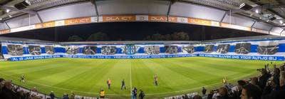 Indrukwekkende sfeeractie Brigata Tifosi bij De Graafschap; spandoek van 3.400 vierkante meter