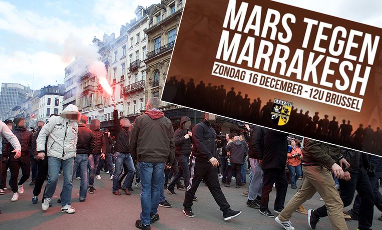 Ook de harde kernen van verschillende Belgische voetbalclubs engageren zich om deel te nemen aan de mars. Twee jaar geleden kwamen ze ook al op straat na de aanslagen in Brussel. (archiefbeeld)