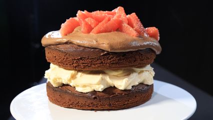 125. Gateau au Chocolat et Pamplemousse