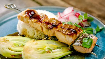 19. Zalm teriyaki met paksoï