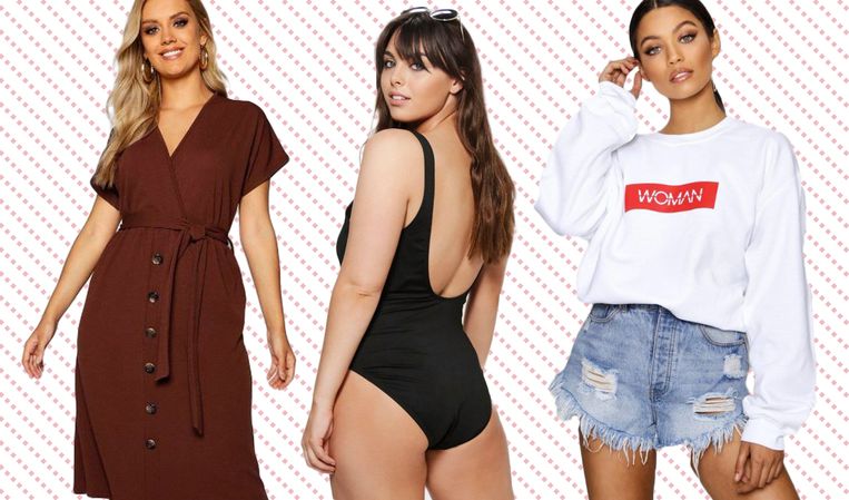 Dit zijn de modellen die op de site van Boohoo de plussize collectie promoten.